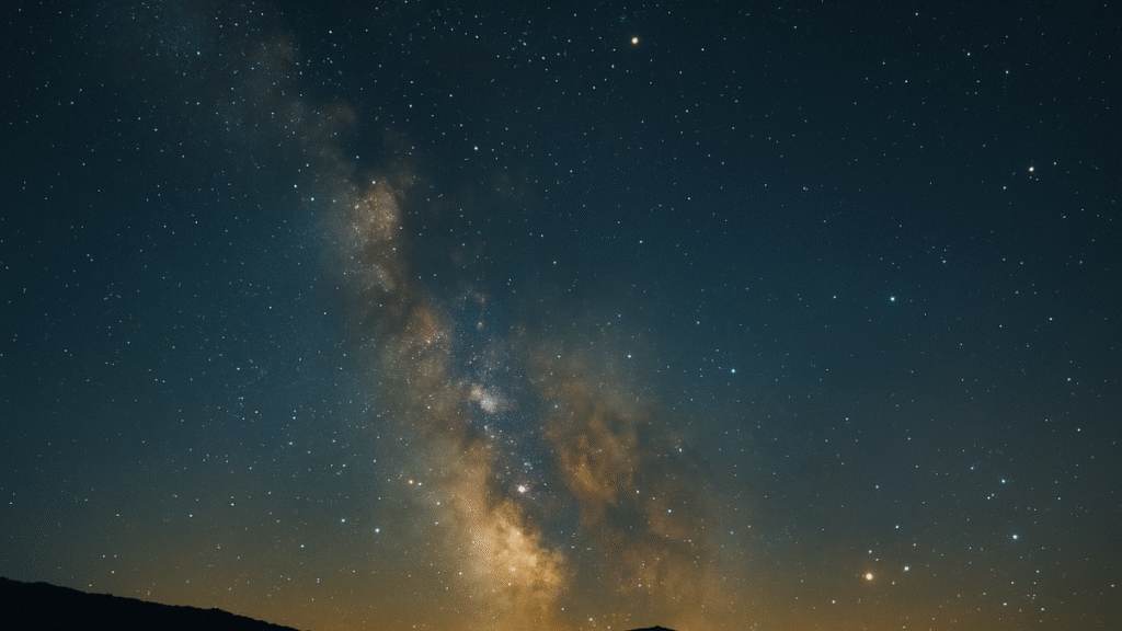 polvo de estrellas en la montaña