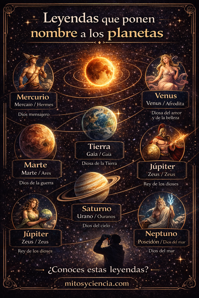 infografia nombre de los planetas