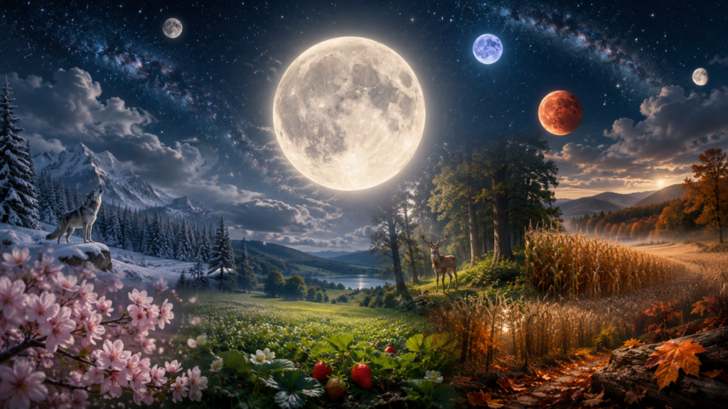 full moon names nombres de la luna llena